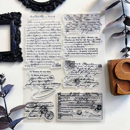 Ink Letter Clear Stamp