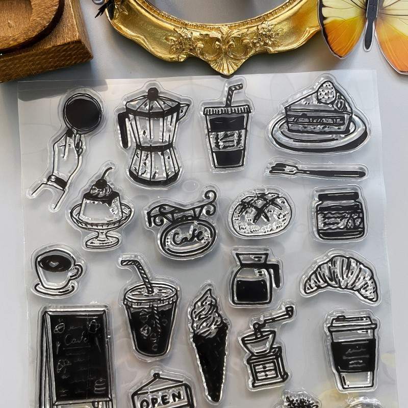 Cafe Snack Clear Stamp