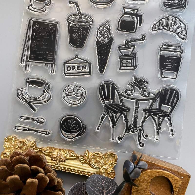 Cafe Snack Clear Stamp