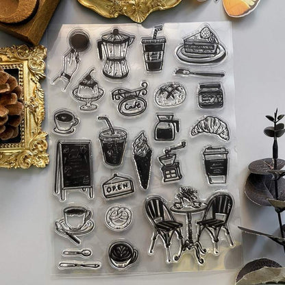 Cafe Snack Clear Stamp