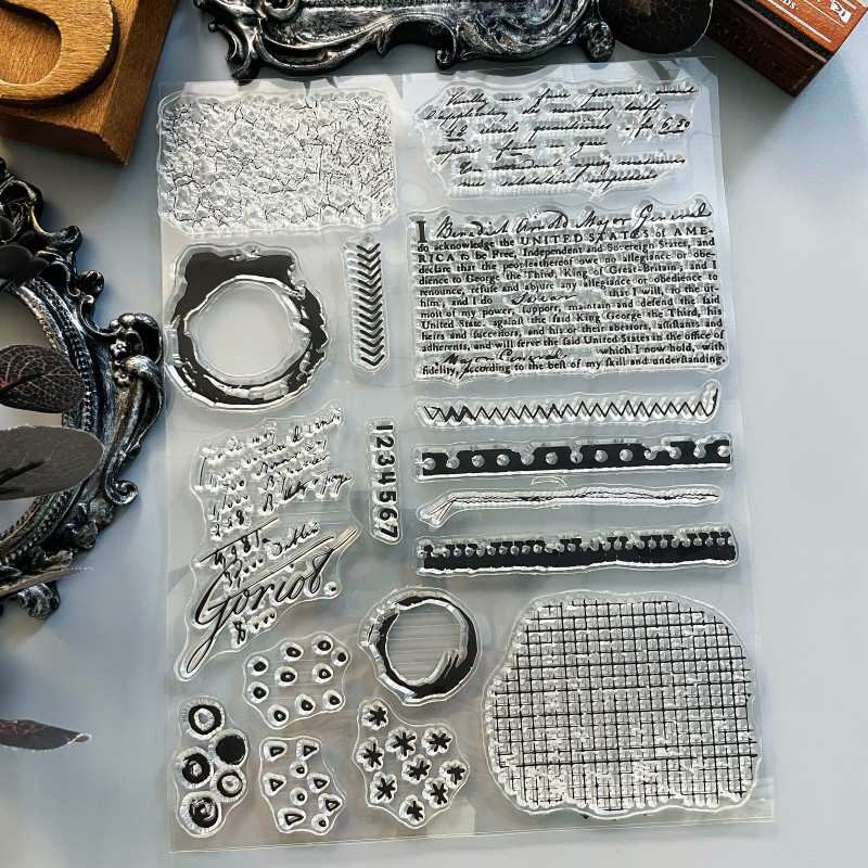 Script Texture Clear Stamp