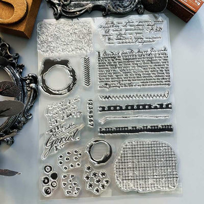 Script Texture Clear Stamp