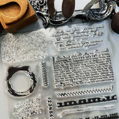 Script Texture Clear Stamp