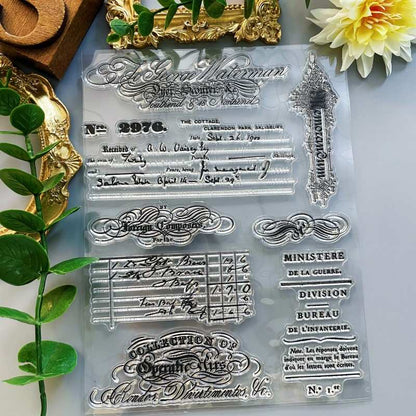 Antique Ledger Clear Stamp