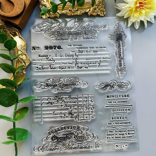 Antique Ledger Clear Stamp