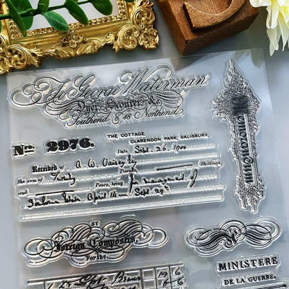 Antique Ledger Clear Stamp