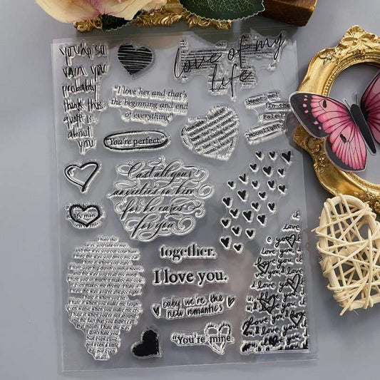 Romantic Script Clear Stamp