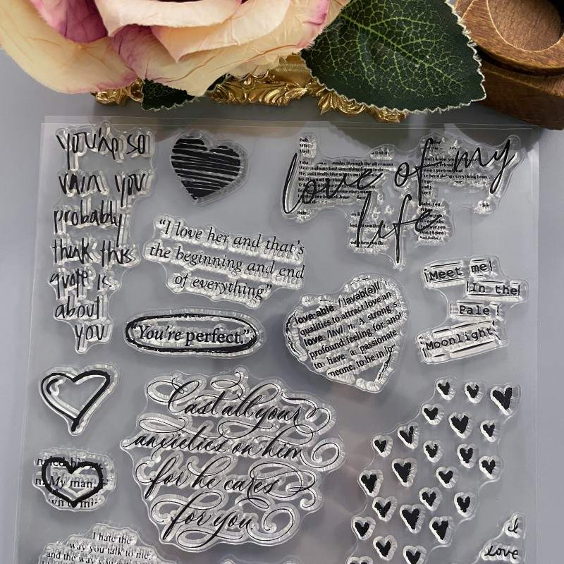 Romantic Script Clear Stamp