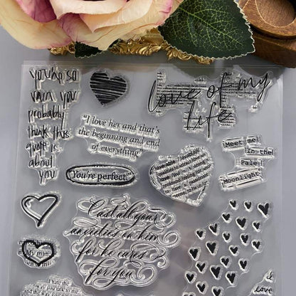Romantic Script Clear Stamp