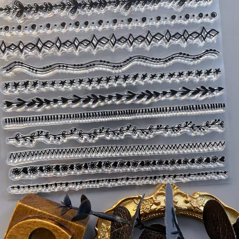 Ornate Lines Clear Stamp