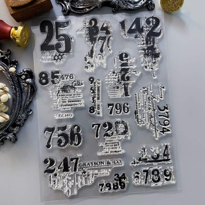 Antique Codes Clear Stamp