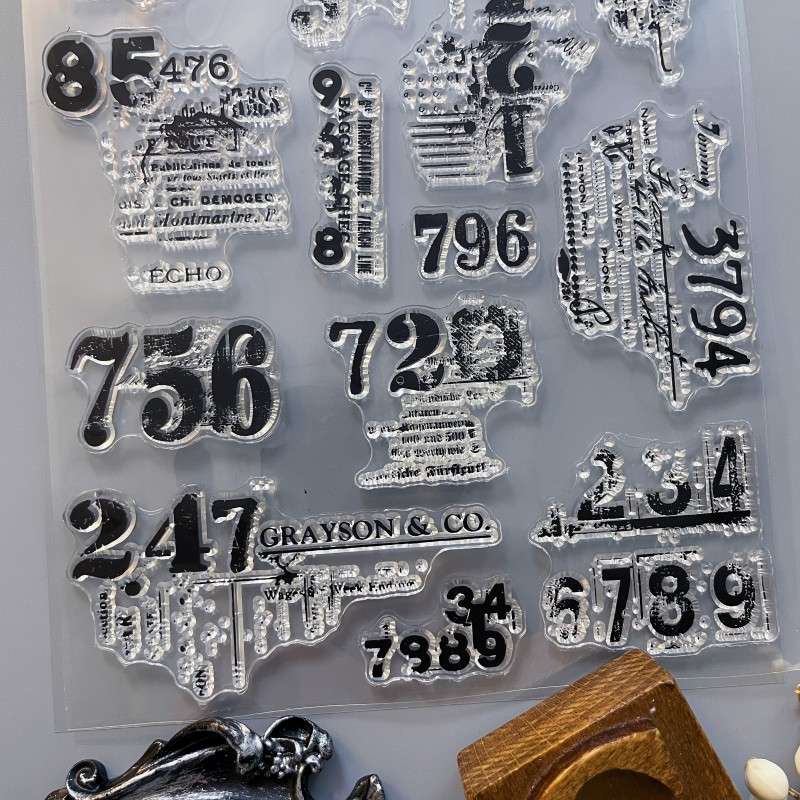Antique Codes Clear Stamp