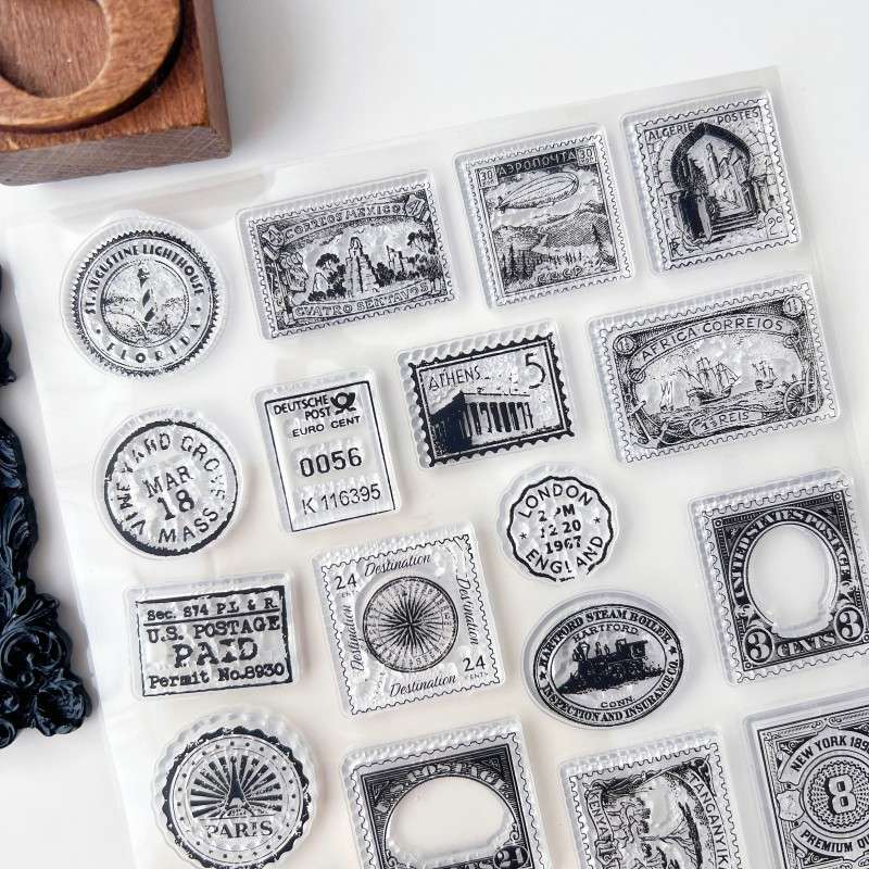 Old Postmarks Clear Stamp
