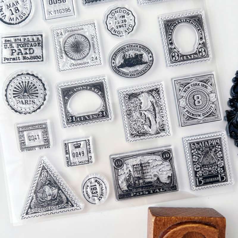 Old Postmarks Clear Stamp