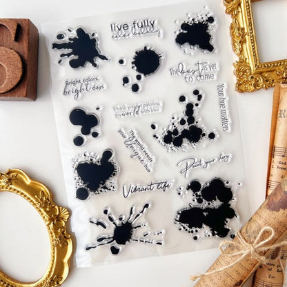 Word Splatter Clear Stamp