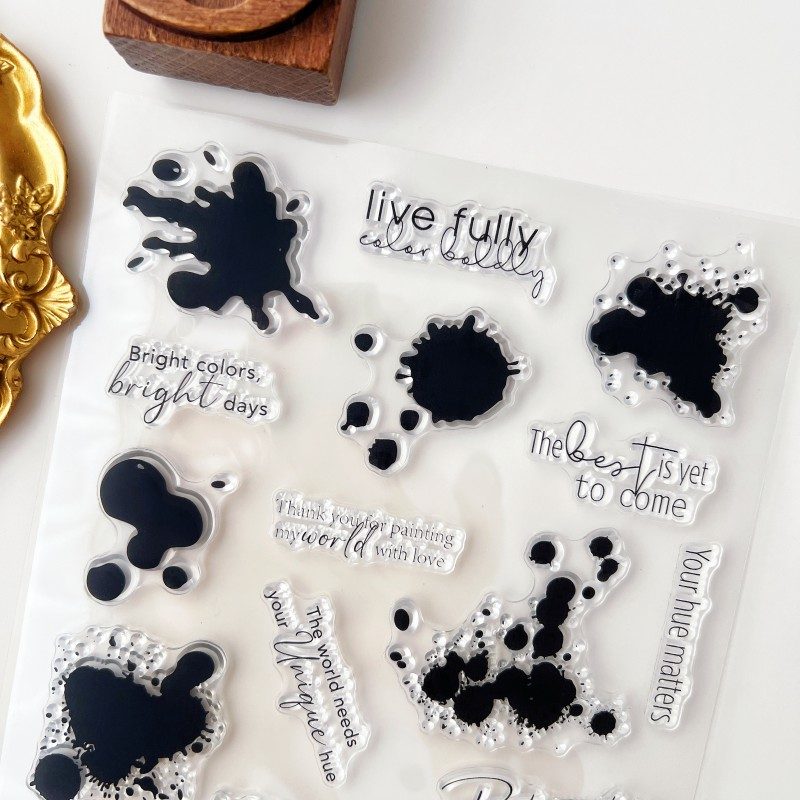 Word Splatter Clear Stamp