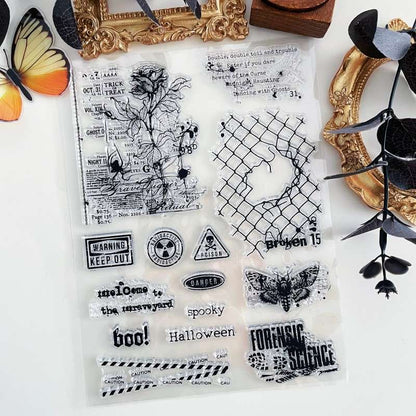 Haunted Warning Clear Stamp