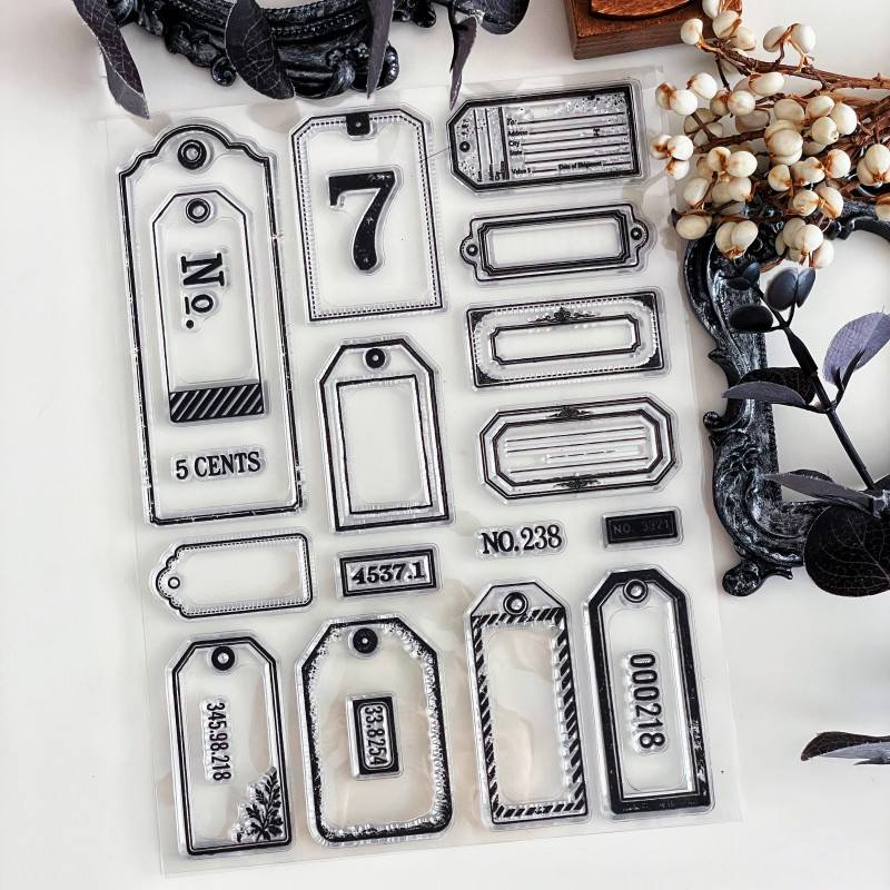 Number Tag Clear Stamp