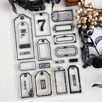 Number Tag Clear Stamp