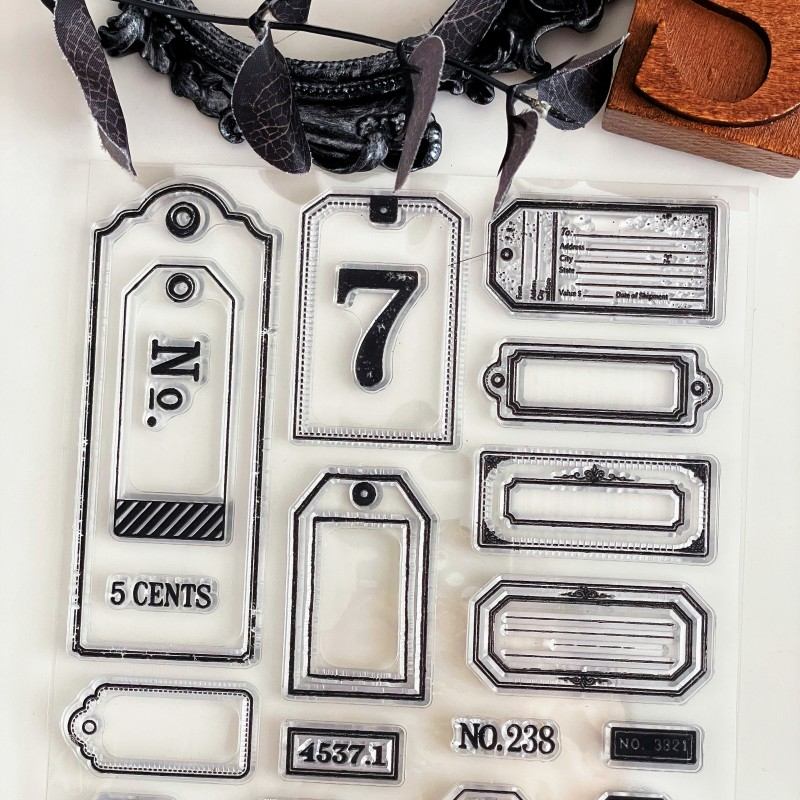 Number Tag Clear Stamp