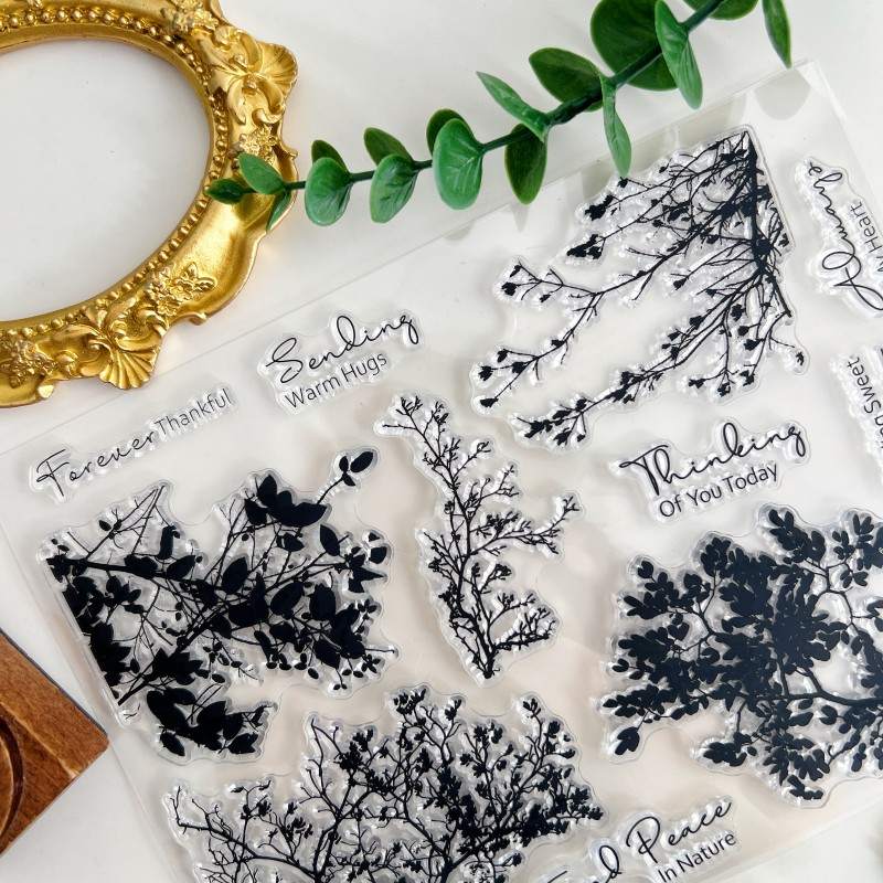 Twig Silhouette Clear Stamp
