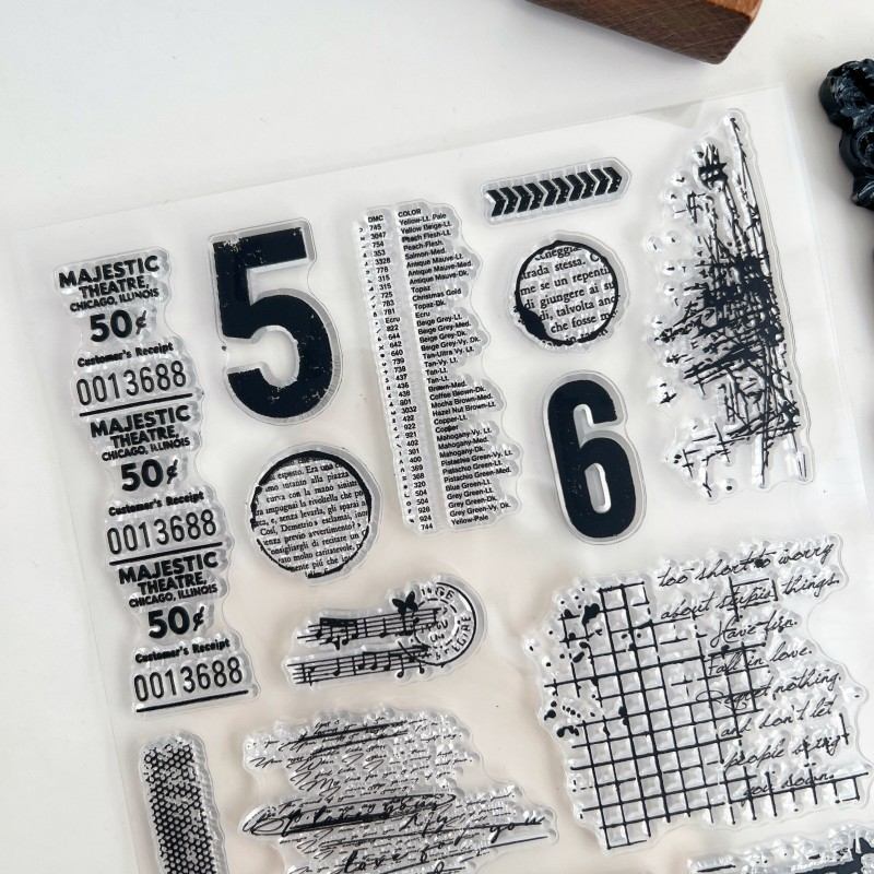 Cracked Page Clear Stamp