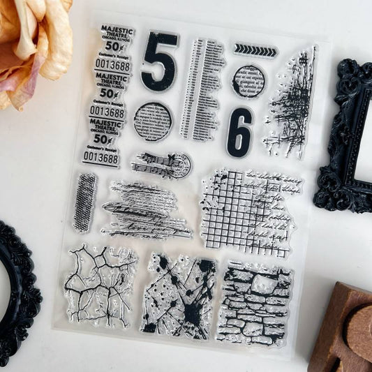 Cracked Page Clear Stamp
