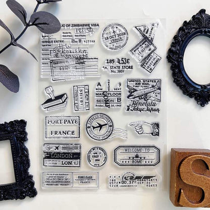 Airline Postmark Clear Stamp