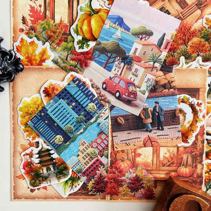Autumn Journey Ephemera Mystery Kit 60PCS