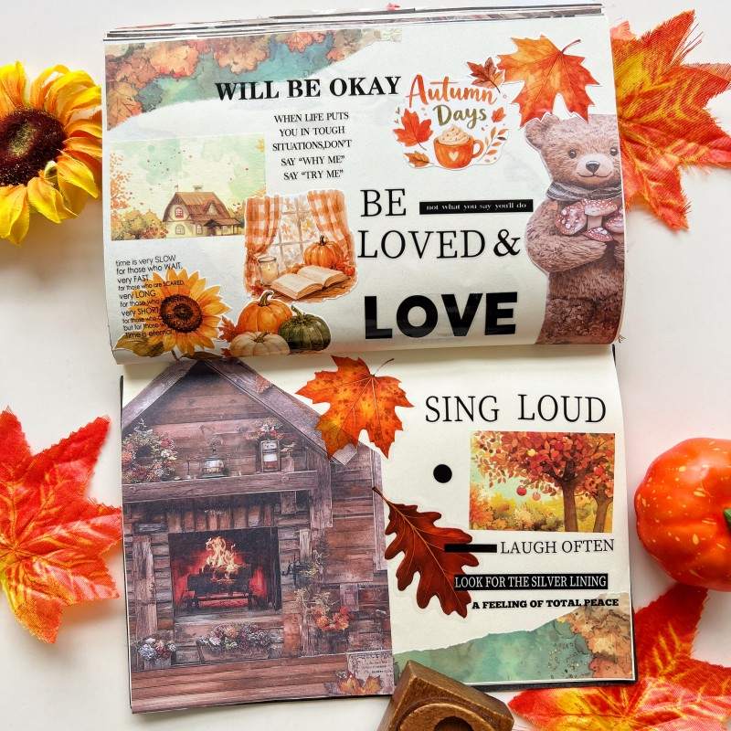 Autumn Vibes Ephemera Mystery Kit 80PCS
