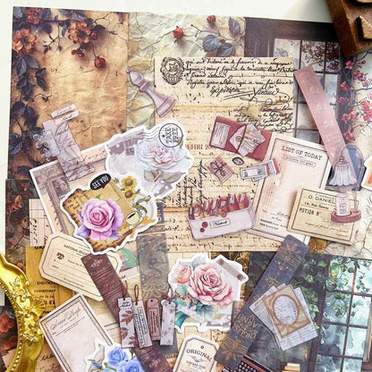 Books And Letters Ephemera Mystery Kit 110PCS