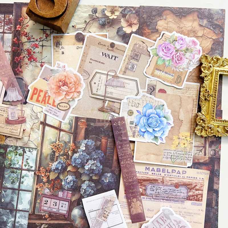 Books And Letters Ephemera Mystery Kit 110PCS