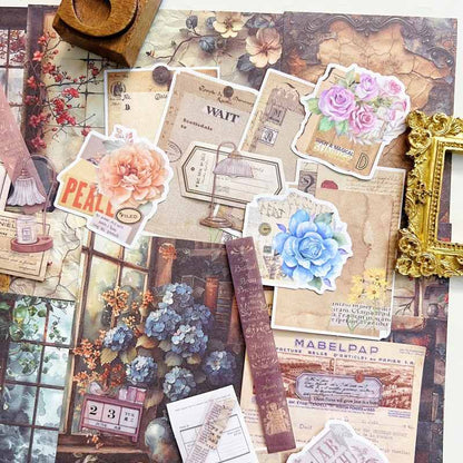 Books And Letters Ephemera Mystery Kit 110PCS