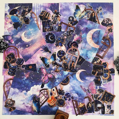 Starry Evening Ephemera Mystery Kit 80PCS