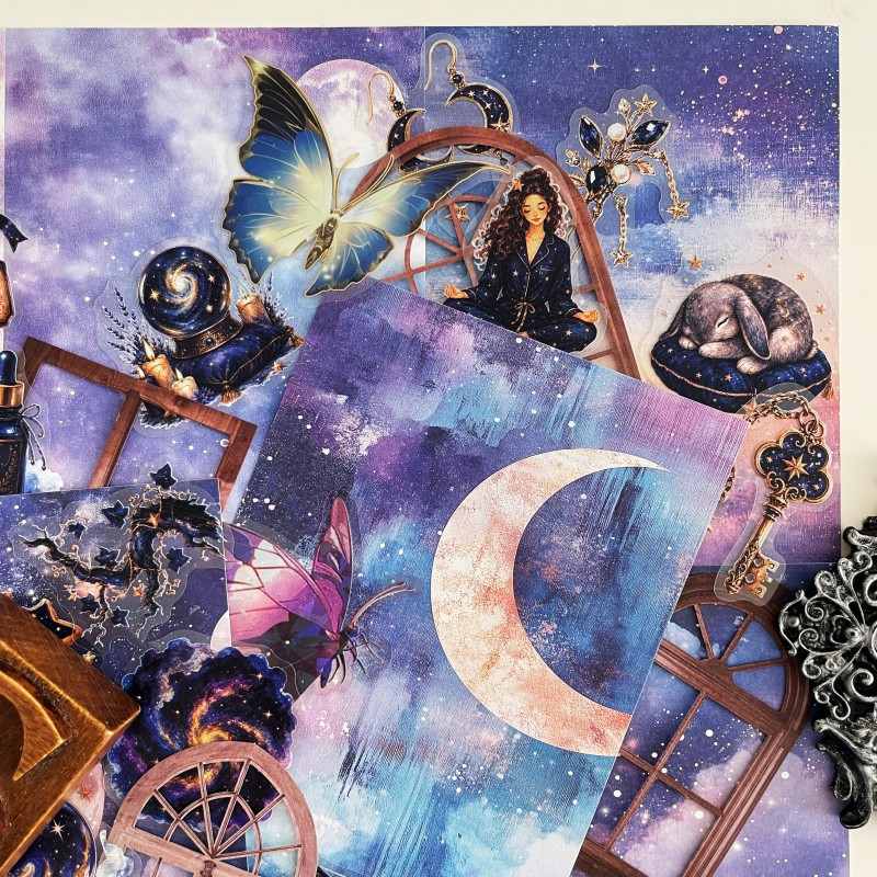 Starry Evening Ephemera Mystery Kit 80PCS