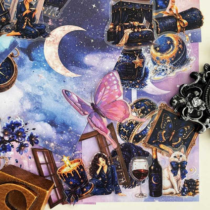 Starry Evening Ephemera Mystery Kit 80PCS