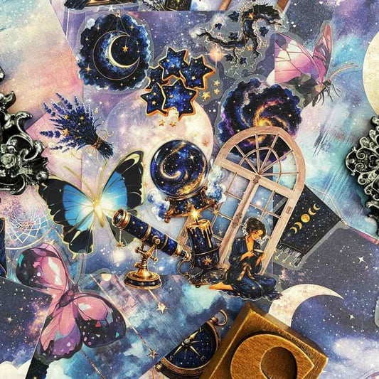 Starry Evening Ephemera Mystery Kit 80PCS