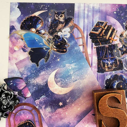 Starry Evening Ephemera Mystery Kit 80PCS