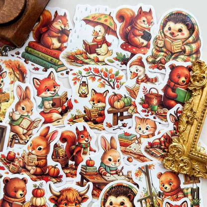 Autumn Animals Reading Sticker 50PCS