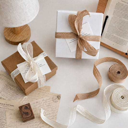 Open Weave Linen Ribbon Roll