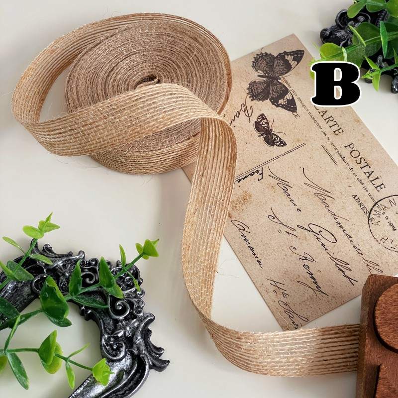 Open Weave Linen Ribbon Roll