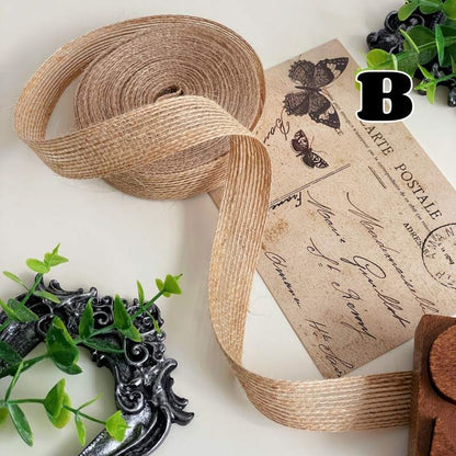 Open Weave Linen Ribbon Roll