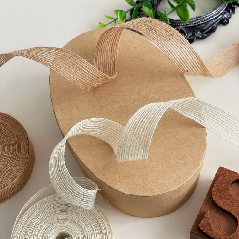 Open Weave Linen Ribbon Roll