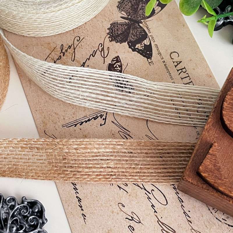 Open Weave Linen Ribbon Roll