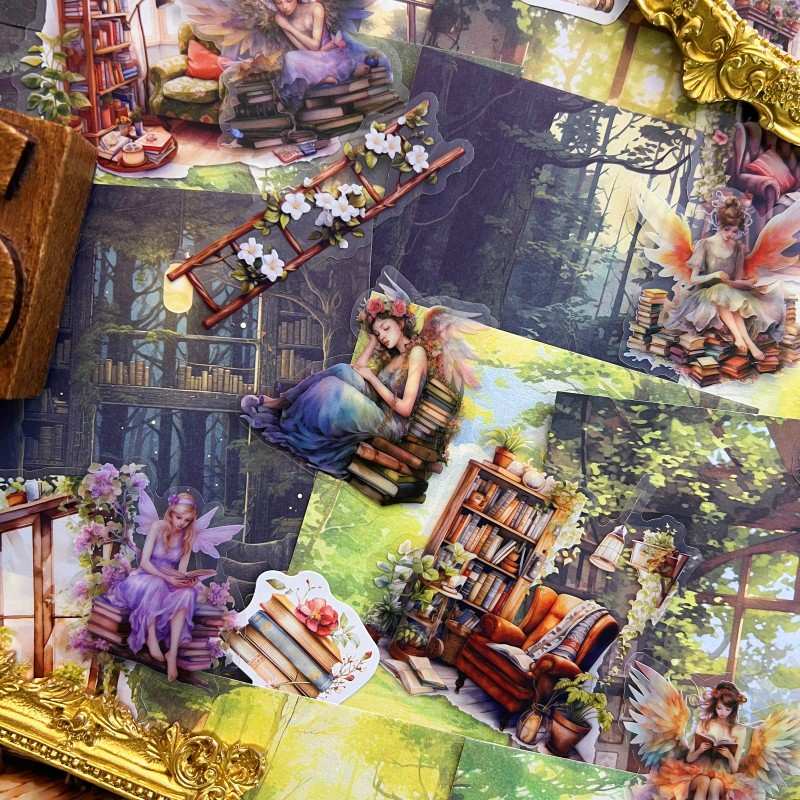 Forest Bookhouse Ephemera Mystery Kit 60PCS