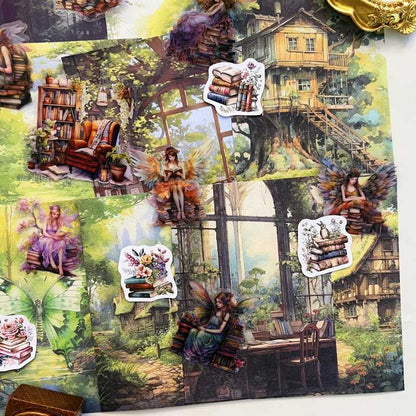 Forest Bookhouse Ephemera Mystery Kit 60PCS