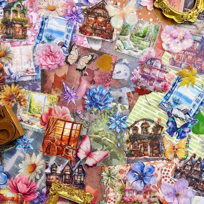 Four Season Diary Ephemera Mystery Kit 140PCS