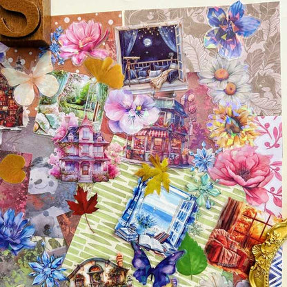 Four Season Diary Ephemera Mystery Kit 140PCS