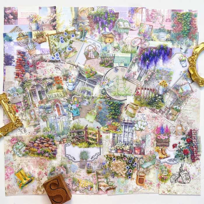 Gardening Moments Ephemera Mystery Kit 115PCS