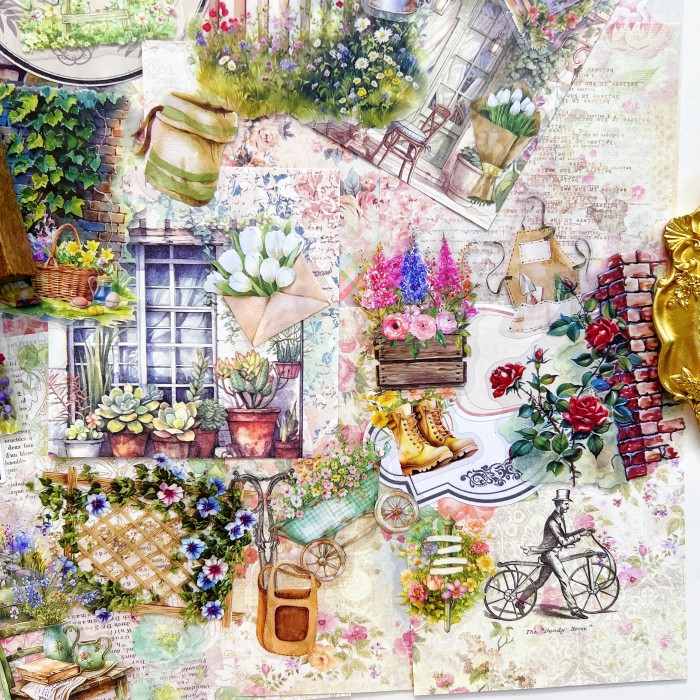 Gardening Moments Ephemera Mystery Kit 115PCS